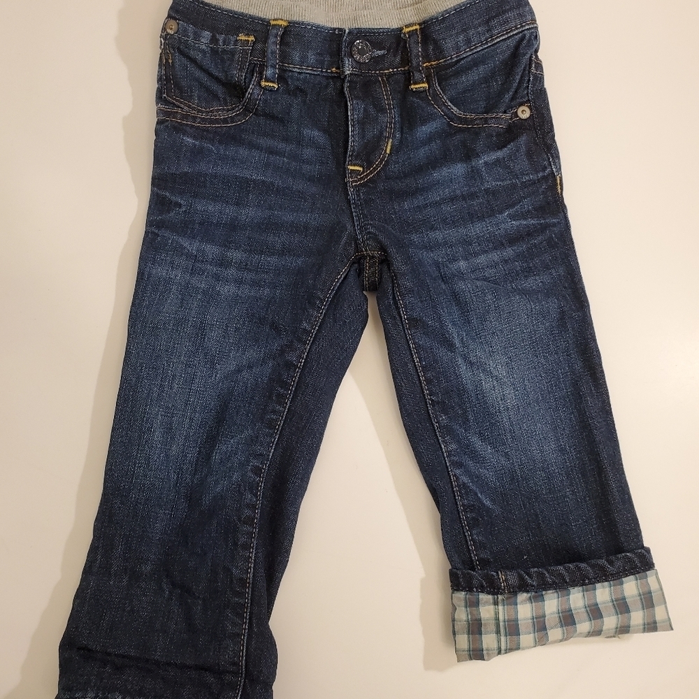 🔥HOST PICK🔥Baby Gap Jeans w/Adorable Plaid Lining - Picture 2 of 7